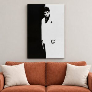 Al Pacino Crime Boss canvas wall art over sofa