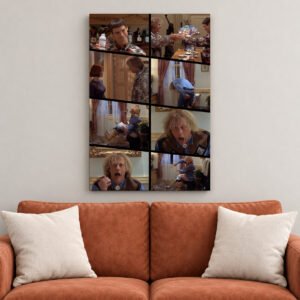 Dumb and Dumber Bathroom Scene canvas wall art over sofa