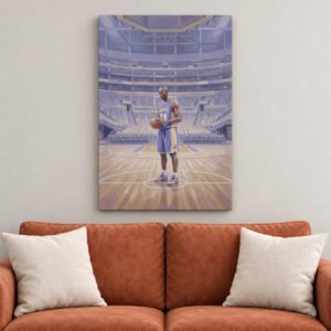 Kobe canvas wall art over sofa