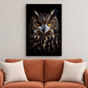 Majestic Owl Wall Art canvas wall art over sofa
