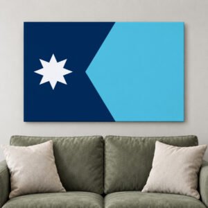 Minnesota Flag Canvas Print, New State Flag Wall Art, North Star Decor, Minneapolis Gift