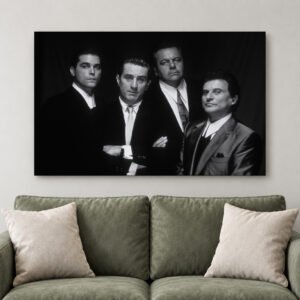 Mobster Movie Poster - Goodfellas Friendship Quote Canvas - Vintage Crime Film Wall Decor, Lightweight, Gallery Quality