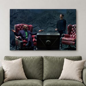 Red Pill Blue Pill Canvas Print, Sci Fi Choice Scene Wall Art, Movie Room Decor